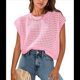 thumbnail image 2 of Top de Crochet con Cuello Redondo y Corta para Mujer, Color Rosa Talla S, 2 of 8