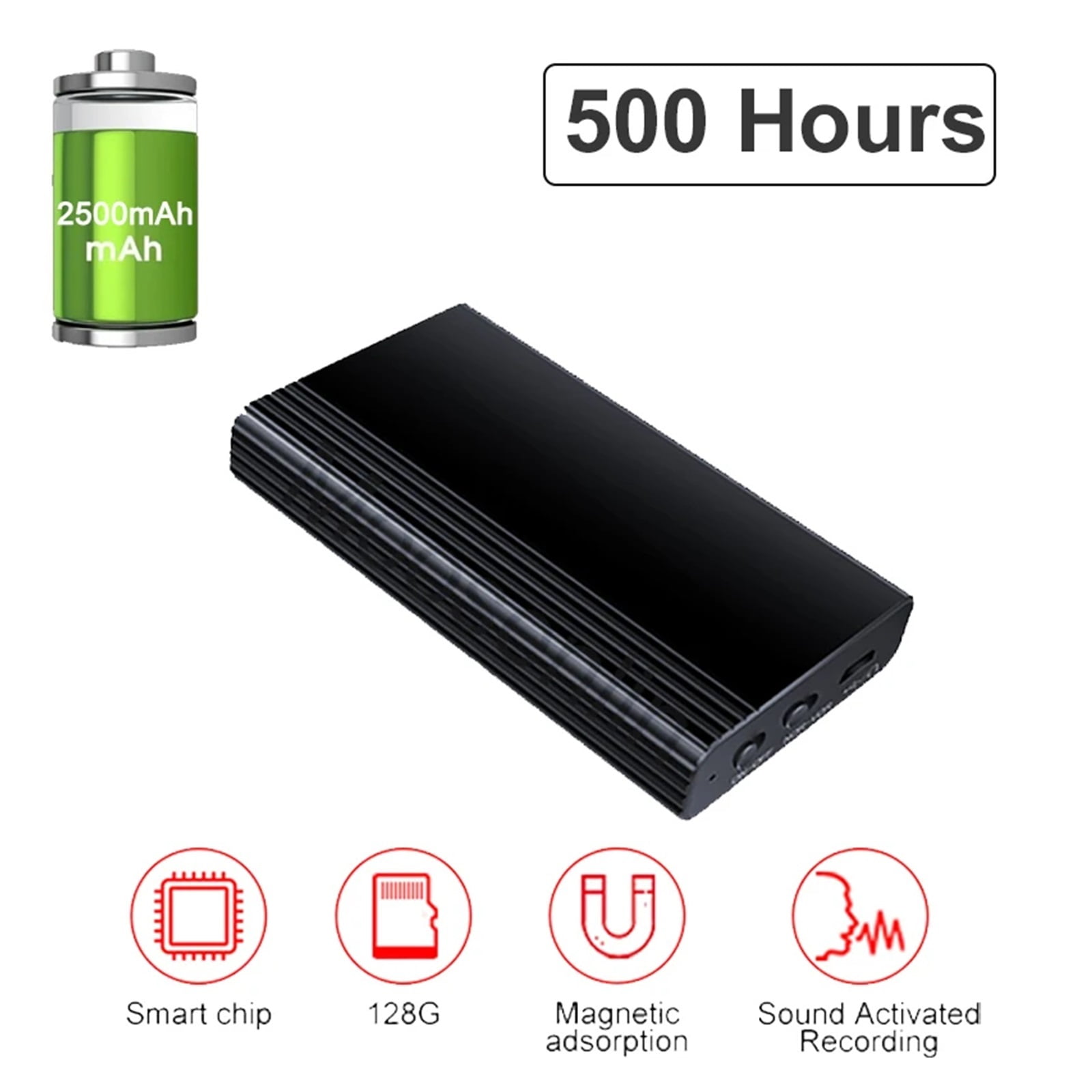 Voice Activated Recorder Built-in Magent Dictaphone Digital Recording Device Audio Micro Sound ,Powerful Feature