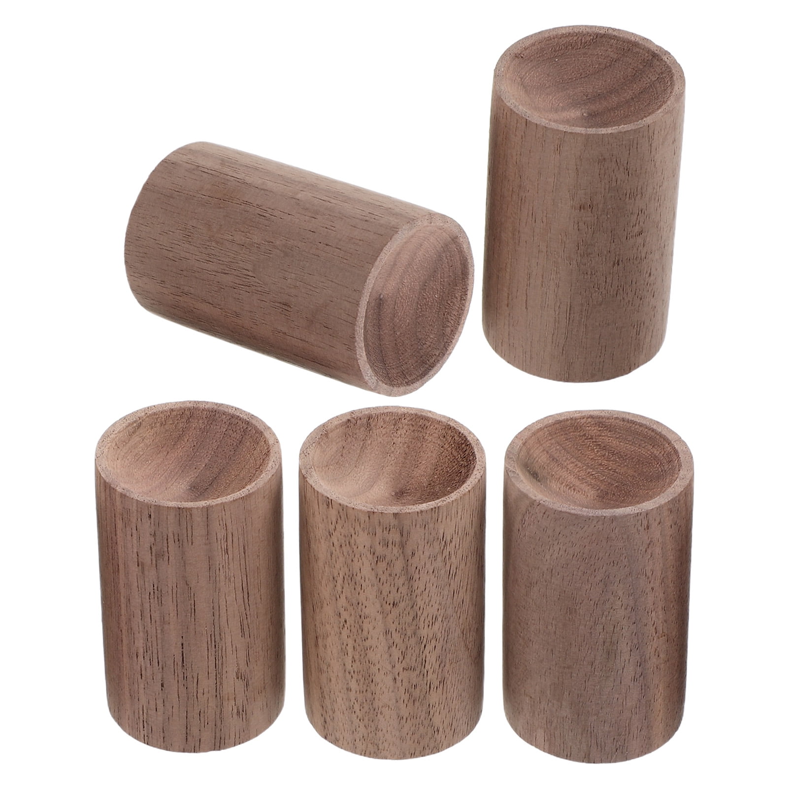 WASHWEPE 5Pcs Natural Walnut Wood Diffuser Blocks for Essential Oils in Home Bedroom and Office Use