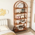 thumbnail image 5 of Tribesigns 5-Shelf Open Bookshelf, 70.8" Tall Arched Bookcase, Storage Wood Bookshelves, Display Shelving, 5 of 6