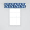thumbnail image 2 of Ambesonne Blue Window Valance, Geometrical Abstract Ice, 54" X 12", Blue White, 2 of 3