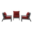 thumbnail image 2 of WestinTrends Avalon Outdoor Patio HDPE Sectional Sofa with Patio Cushions, Gray/Red, 2 of 5