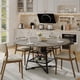 thumbnail image 1 of Yeshouse mesa de comedor redonda para 4-6 personas, mesa circular de madera con base metálica y estante de almacenamiento, ideal para cocina o comedor, diseño moderno y funcional (sin sillas), 1 of 7