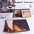 thumbnail image 6 of Decase Compatible with Samsung Galaxy Note 20 Ultra Case with Card Holder and Strap for Women,Crossbody Lanyard,Stand Ring Kickstand,Snap Clasp,Phone Wallet Case,Rosegold, 6 of 10