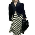 thumbnail image 4 of Women Trendy Shirt  Solid Color Lapel Long Sleeve Button-Down Blouse with Irregular Cut for Ladies, 4 of 6