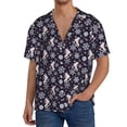 thumbnail image 1 of Fotbe Elegant ice skates snowflakes A Camisa Estampada de Manga Corta para Hombre, Casual de Verano, Estilo Playero, Sin Arrugas-Small, 1 of 5