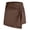 A764 Brown, variant on Women's High Waisted Mini Skirt Side Knot Ruched Wrap Front Asymmetrical Hem Slim Fit Stretchy Short Skirt Elegant Club Night Out Party Date Night Skirt