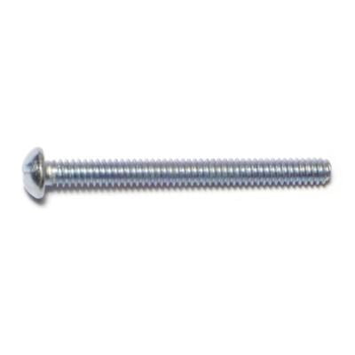 

10-24 x 2 Zinc Plated Steel Coarse Thread Slotted Round Head Stove Bolts