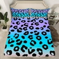 thumbnail image 2 of Brown Cheetah Print Bed Sheets Set Twin,Leopard Printed Sheet Set ,Vintage Abstract Sheets,Rustic Animal Flat Fitted Sheet with 1 Pillowcase Wrinkle Free, 2 of 5