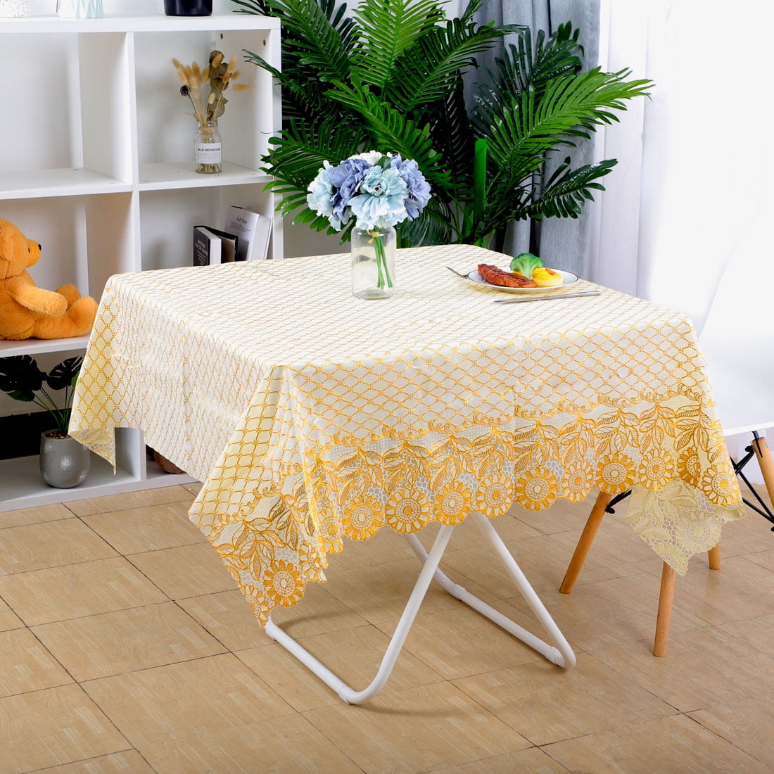 Square Tablecloths PVC Table Cover Indoor Outdoor Tabletop Wedding