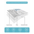 thumbnail image 5 of Quilts Twin-XL Size Bedding Set, Blue Grey Coastal Lightweight Quilted Comforter, Summer Beach Coral Shell Starfish Soft Reversible Bedspread Coverlet with Pillow Covers for All Season, 68" x 98", 5 of 7