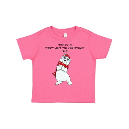 

Inktastic Christmas Face- Bear-red Scarf Gift Toddler Boy or Toddler Girl T-Shirt