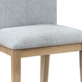 thumbnail image 3 of Miekor Furniture Caspian Set of 2 Gray Linen and Oak Finish 19" Dining Chair 03313, 3 of 5