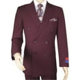 thumbnail image 2 of Men Apollo King Double Breasted Suit Classic Peak Lapel Pleated DM29 Burgundy, 2 of 11