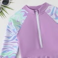 thumbnail image 4 of HCNTES Kids Girls Muslim Swimsuit Long Sleeve Butterfly Flower Printed Islamic Swimwear Burkini Full Cover Cap Top Pants 3PCS Modest Bathing Suit(Purple,12-13 Years), 4 of 7