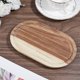thumbnail image 3 of Bandeja de madera ovalada para servir, pequeña, de madera natural, rústica, decorativa, para pan y charcutería, con borde acanalado, de 8 x 4,7 pulgadas, 3 of 7