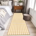 thumbnail image 6 of Buffalo Plaid Kitchen Runner Rug 2x6 Washable Runners for Hallway Non Slip Farmhouse Yellow Checkered Vintage Rustic Large Area Rug Indoor Carpet for Bathroom Laundry Entryway Bedroom Living Room, 6 of 9