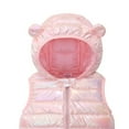 thumbnail image 6 of SXIMEE 1-5T Baby Girls Puffer Down Vest Toddler Hooded Puffer Zip Jacket Winter Lightweight Coat with Pocket, 6 of 10