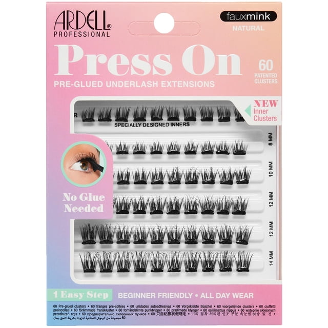 Pestañas postizas Ardell Press On Fauxmink Natural 60 racimos