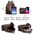 thumbnail image 5 of Makes Mochila Monedero para Mujer Bolso de Viaje de Cuero PU Bolso de diseño Convertible con Monedero 2 Piezas, 5 of 5