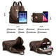 thumbnail image 5 of Makes Mochila Monedero para Mujer Bolso de Viaje de Cuero PU Bolso de diseño Convertible con Monedero 2 Piezas, 5 of 5