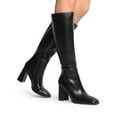 thumbnail image 5 of BURUDANI Women Gogo Knee-High Square-Toe Chunky-Heel Boots with Side Zip, 5 of 8