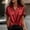 Red, variant on Only Moment Button Down Tops for Women Short Sleeve V Neck Satin Short Sleeve Collared Tops Loose Casual Tunic Blouses with Pocket Work Blouses for Women Black,S