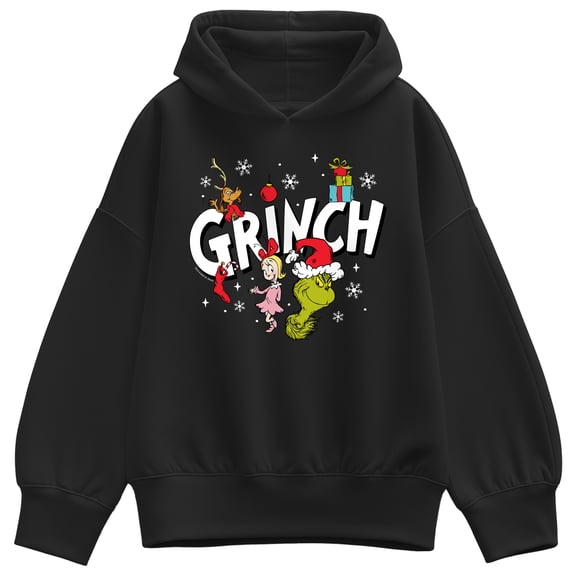 The Grinch - Logo Group Women's Oversized Fleece Hoodie Sweatshirt