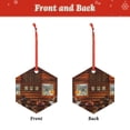 thumbnail image 2 of Rocae Log Cabin Inside for Acrylic Christmas Pendant Ornament for Festive Decor Hanging Pendant,Perfect for Home and Office-Hexagon, 2 of 7