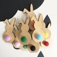thumbnail image 1 of Gwong Decoración hogareña Pomponia Bola linda conejo adorno de madera fotografía accesorios niños decoración de la habitación del bebé Gwong 21037325, 1 of 7