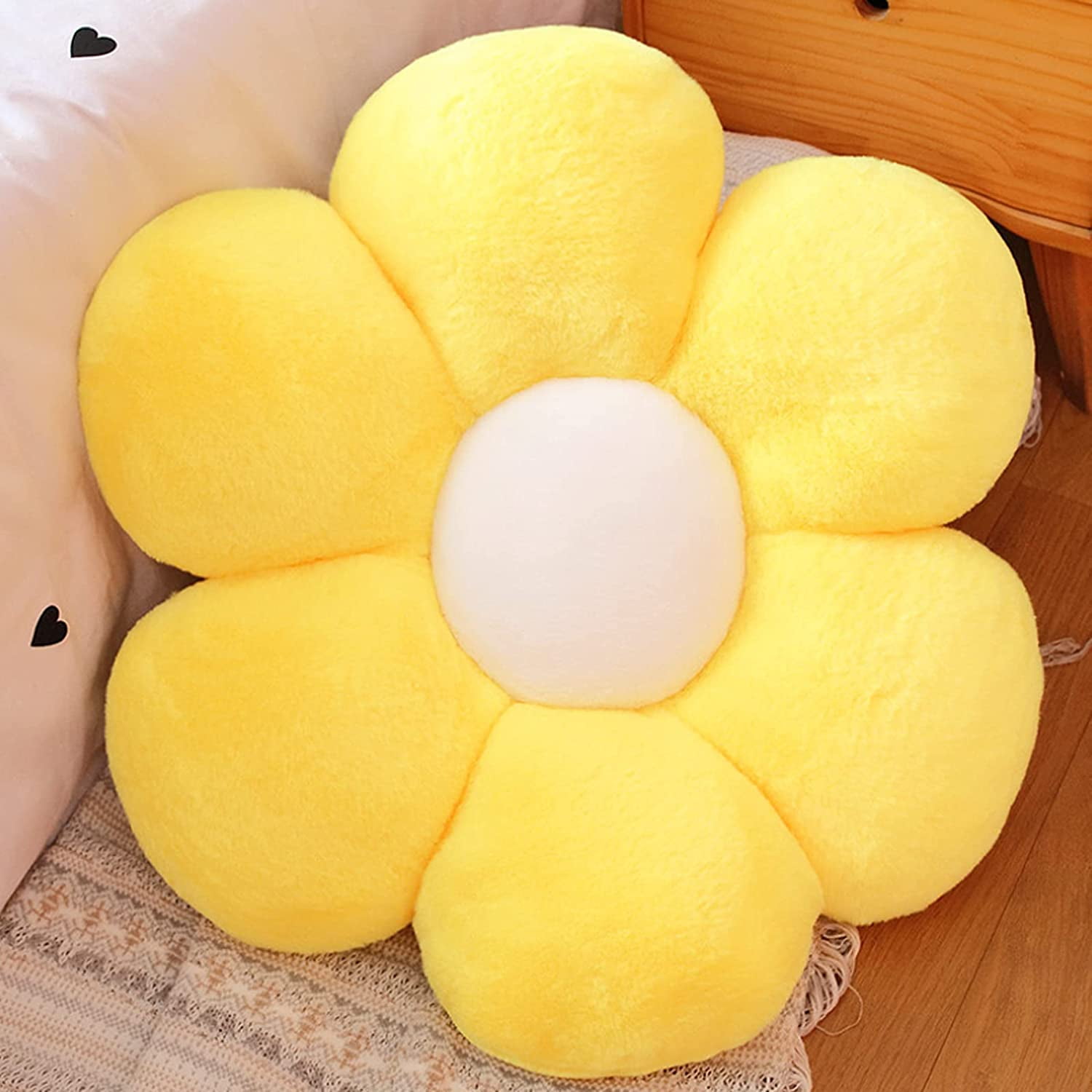 Yellow floor pillows sale