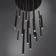 thumbnail image 6 of Contemporary 18-Light Linear Led Chandelier with Metal Extruded Tubes Cylinder Design 20 X 10 inches Chandeliers-Satin Nickel Finish Bailey Street, 6 of 10