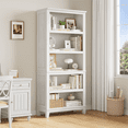 thumbnail image 1 of 71" Farmhouse Bookcase w/Adjustable Shelves & 31.5" Width, 5 Tier Tall Bookshelf, Rustic Vintage Book Shelf, 1 of 6