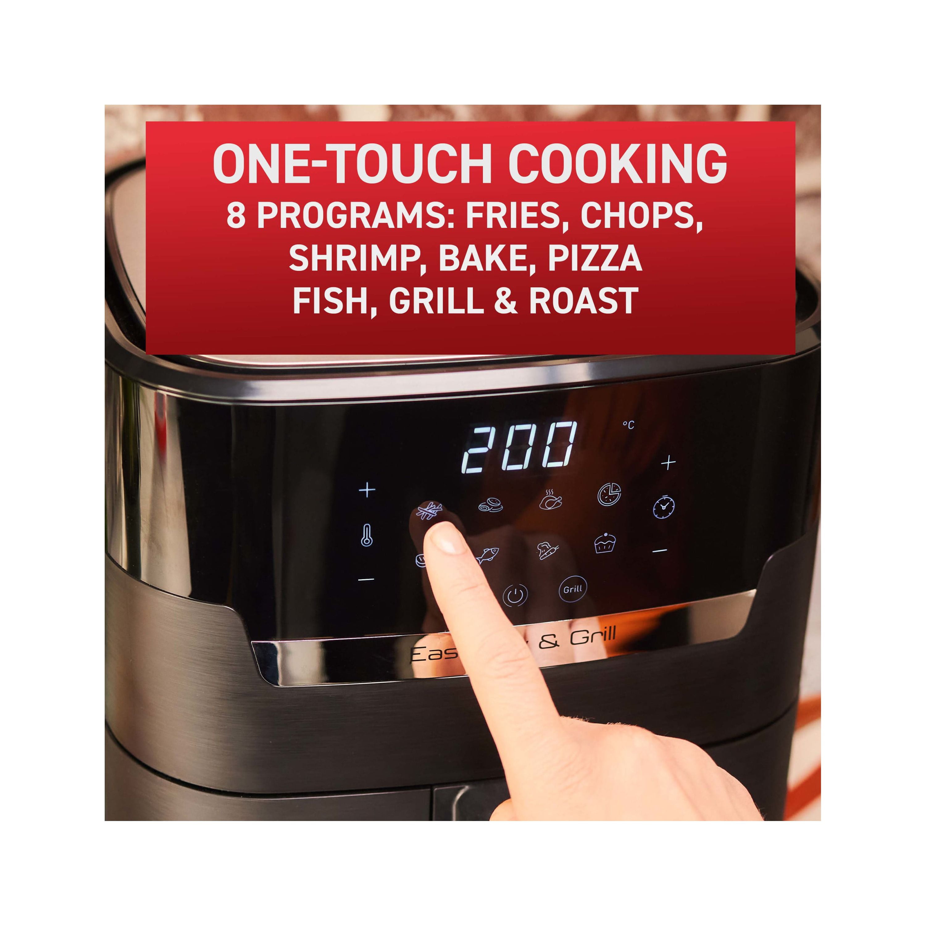 T-fal 4.4 qt. Stainless Steel Air Fryer with Grill Plate EY505852 - The  Home Depot