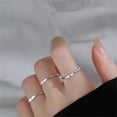thumbnail image 2 of HIJONES Women's Stainless Steel Simple Stackable Initial Letter Plain Ring Dainty Thin Alphabet Rings Jewelry Gifts Adjustable L, 2 of 6