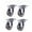 4PCS without brake, variant on 4PCS Furniture Caster 1''/2'' Soft Rubber Universal Wheel Swivel Caster Roller For Platform Trolley Accessory Furniture ,Quiet and Smooth