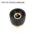 thumbnail image 3 of Potentiometer Knob Amplifier Replacement Knob Black with Gold Cap Volume Control Knob, 3 of 4