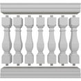 thumbnail image 5 of Ekena Millwork 42"H x 4'L Fiberthane Arcadian Unassembled Balustrade Railing Kit, Style A (7 3/8" On-Center Spacing to Pass 4" Sphere Code), 5 of 6