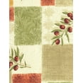 thumbnail image 2 of Covers For The Home Deluxe Elastic Edged Flannel Backed Vinyl Fitted Table Cover - Olive Patch Pattern - Oblong/Oval - Fits Tables up to 48" W x 68" L, 2 of 3
