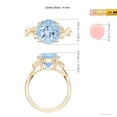 thumbnail image 5 of Angara Natural 3.2 Ct. Aquamarine Solitaire Ring in 14K Yellow Gold for Women (Ring Size: 7.5), 5 of 9