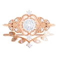thumbnail image 2 of YYKihy 2PC Delicate Design Fashion Ring Light Luxury High Grade Ring Exquisite Zircon Ring Monastic Discipline, 2 of 7
