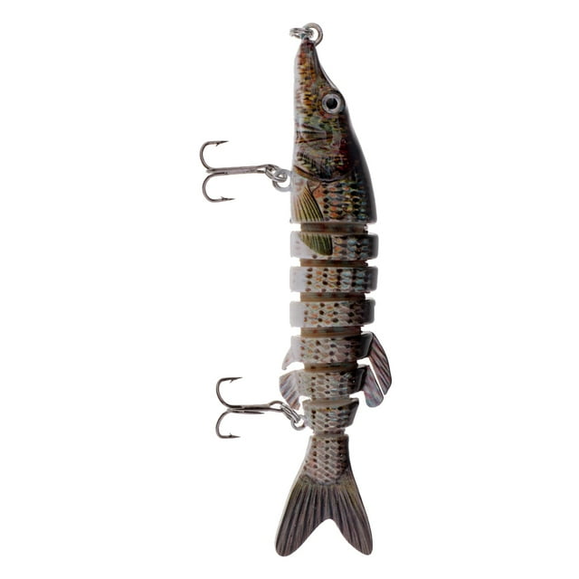 Señuelos De Pesca De Articulaciones Múltiples De 8 Secciones Minnow Crankbait Tackle Hooks 13cm C4BL618 Soledad Señuelos de pesca de múltiples secciones