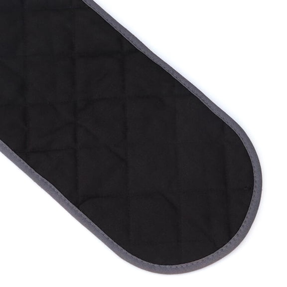 SOPOTUTU Double-Sided Oven Mitts for Kitchen Cooking, Black Protective Gloves for Baking, Grilling and BBQ