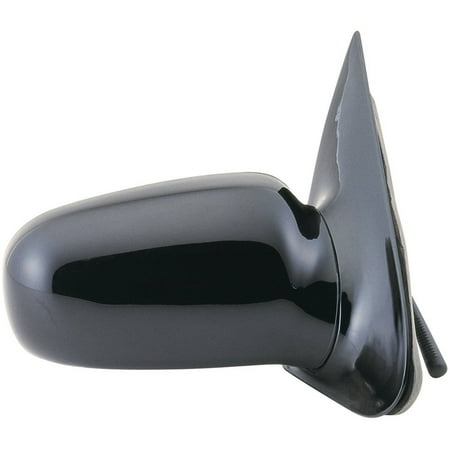 - 62577G - Fit System Passenger Side Mirror for 95-05 Chevy Cavalier Sedan, Pontiac Sunfire Sedan, black, spring loaded, Manual