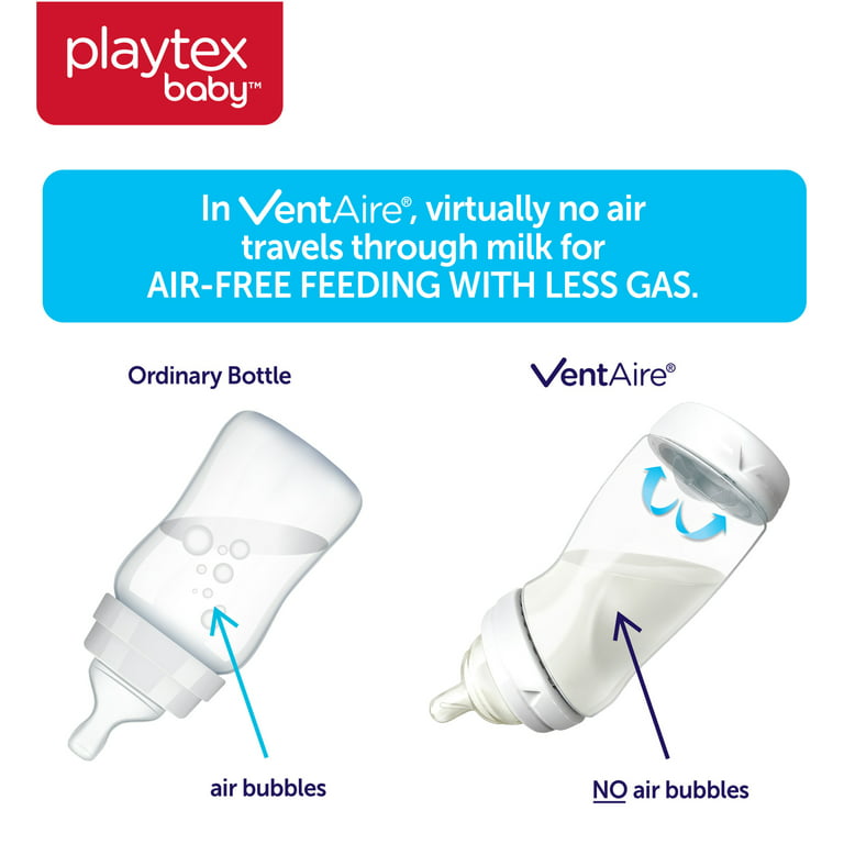 Playtex Baby VentAire Complete Tummy Comfort 6oz 3-Pack Baby Bottle 