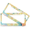 thumbnail image 2 of License Plate Frame Attractive Bright And Colorful Abstract Pattern Auto Car Accessories Tag 2 Pack Abstract Art Watercolor Paint Metal License Plate Frames Car Accessories US Canada Standard, 2 of 6