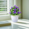 thumbnail image 4 of Artificial Pot Flowers under $5! kkbbma Artificial Pot Flowers Small Fake Plants with Pot Mini Potted Plants for House Office Tabletop Decoration, 4 of 6