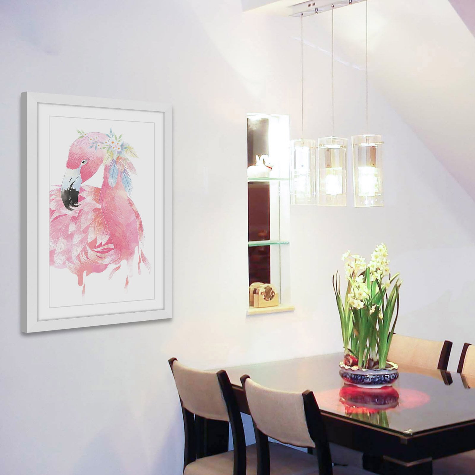 Marmont Hill "Pink Flamingo" by Diana Alcala Framed Painting Print