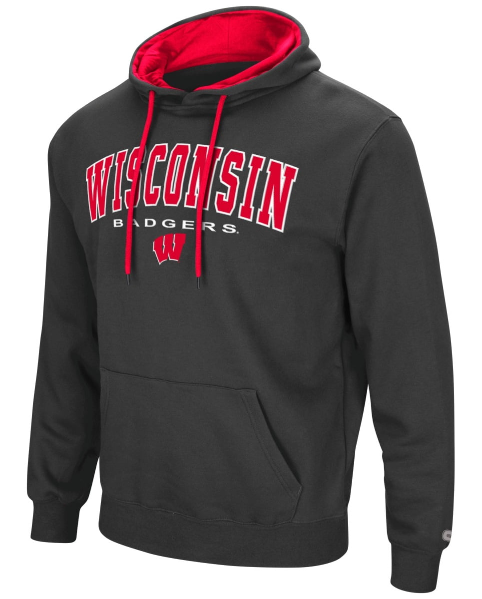 Wisconsin Badgers NCAA "End Zone" Pullover Hooded Men's Sweatshirt