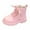 /g1Pink220, variant on MEZZALL Child Winter Girls Boots Soft Sole Short Ankle Boots Solid Color Kids Girls Comfort Outdoor Shoes
